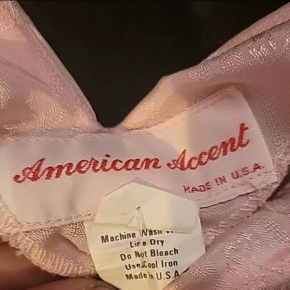 American Accent Vintage Pink Dress 80s Size 12 - Picture 2 of 4